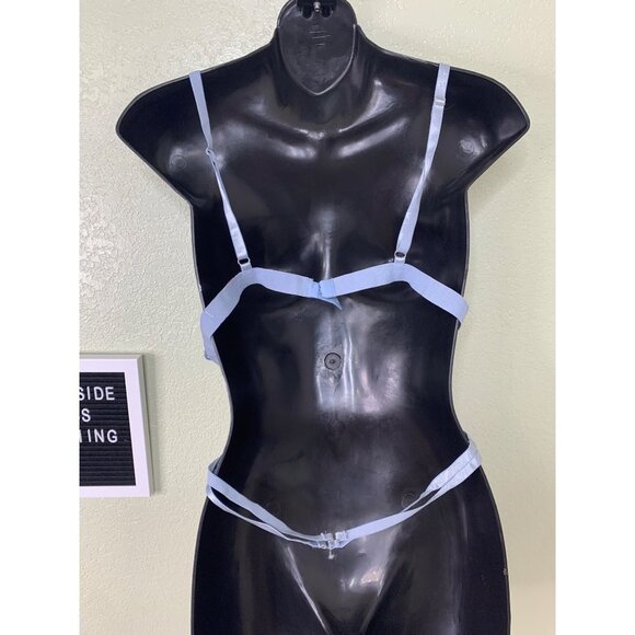 Baby Blue Lace Wrap Around Bralette Size Extra Large - Picture 5 of 9